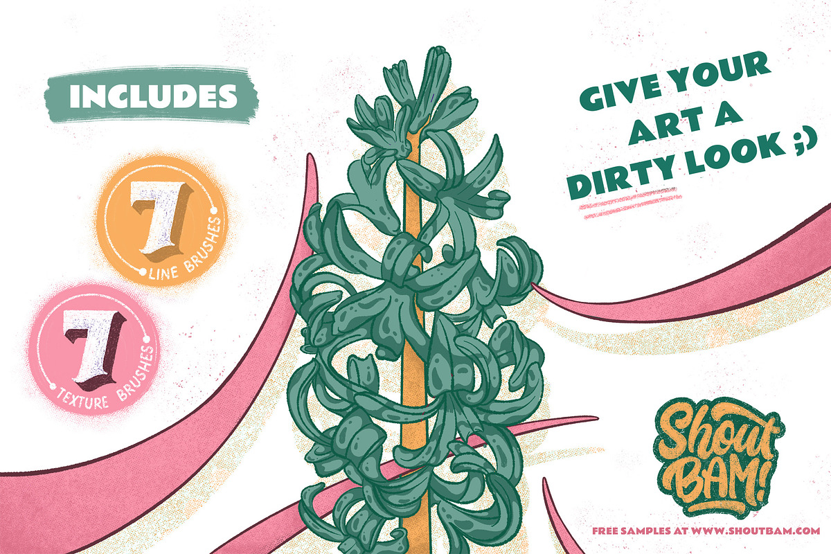 Rough & Raw Photoshop Brush Set, a Brush Add-On by Shoutbam (Photo 4 of 10)