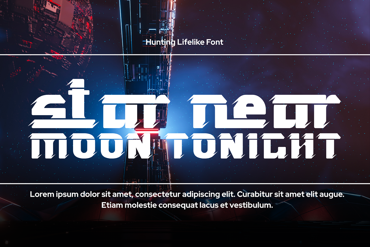 Hunting Lifelike - Futuristic Font, a Sans Serif Font by 177Studio (Photo 6 of 8)