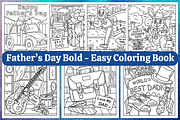 Father's Day Coloring Page Vol-02, a Seasonal Illustration by Coco Bloom (Thumbnail 1 of 4)