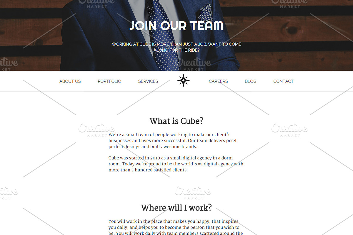 CUBE: Minimal Multi-Purpose Template, a HTML Template by Devero (Photo 9 of 11)