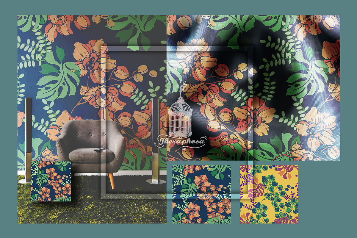 12JPG/EPS Tropical Seamless pattern, a Pattern Graphic by Theraphosath (Photo 8 of 9)