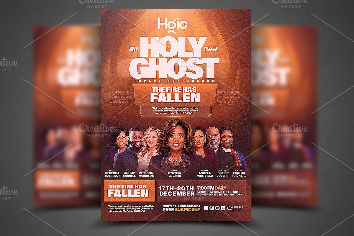 Holy Ghost Conference Church Flyer P, a Social Media Template by church flyer templates (Photo 1 of 10)