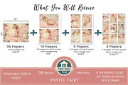 Whimsical Pink Pastel Fairies Papers, an Illustration by NiiiNArt (Thumbnail 2 of 8)