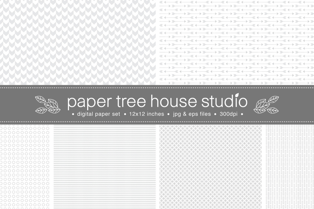 24 Minimal Graphite Gray Patterns preview 5