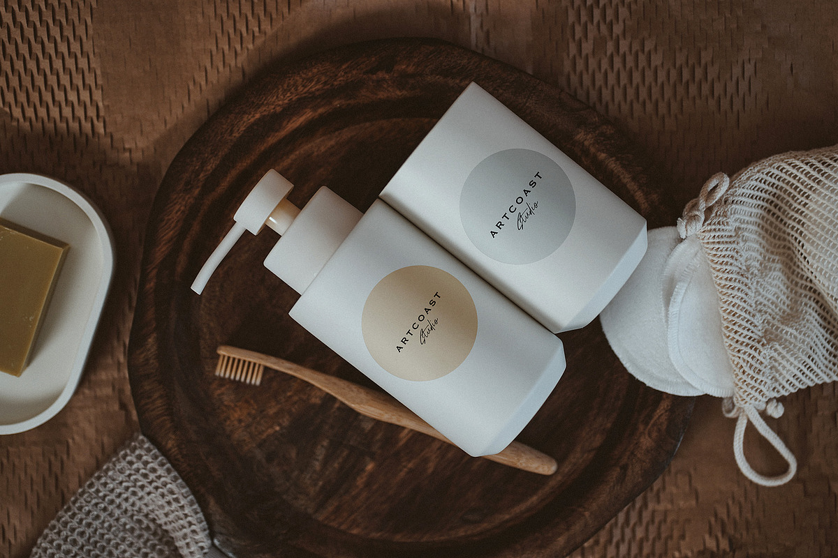 Jars Blank Mockup in Boho Bathroom, a Packaging Mockup by Artcoast Studio (Photo 6 of 7)