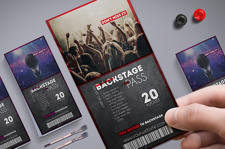 Multipurpose Backstage Pass, a Card Template by Tzochko