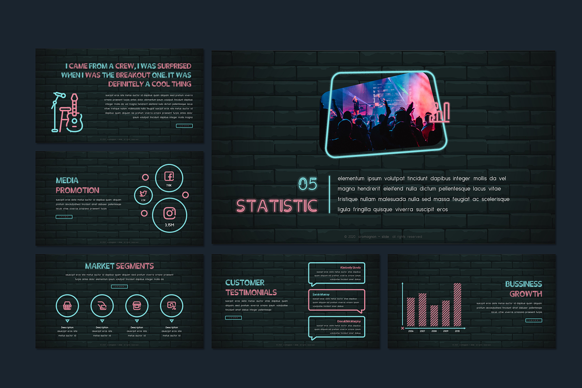 Cromagnon - Neon Keynote Template, a Presentation Template by deasign (Photo 13 of 15)