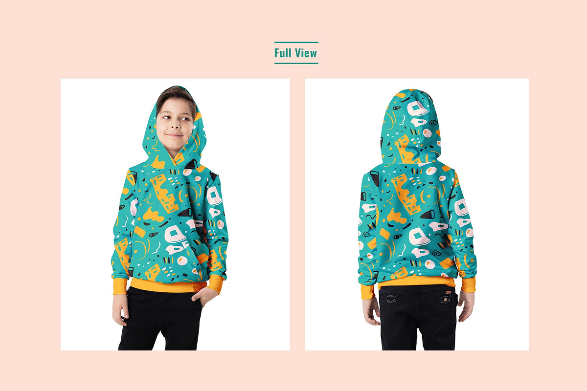 Kids Pullover Hoodie Mockup, a Hoody Mockup by Designertale (Photo 4 of 7)