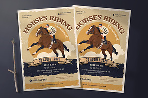 Horses Riding Flyer, a Flyer Template by Aarley Kaiven