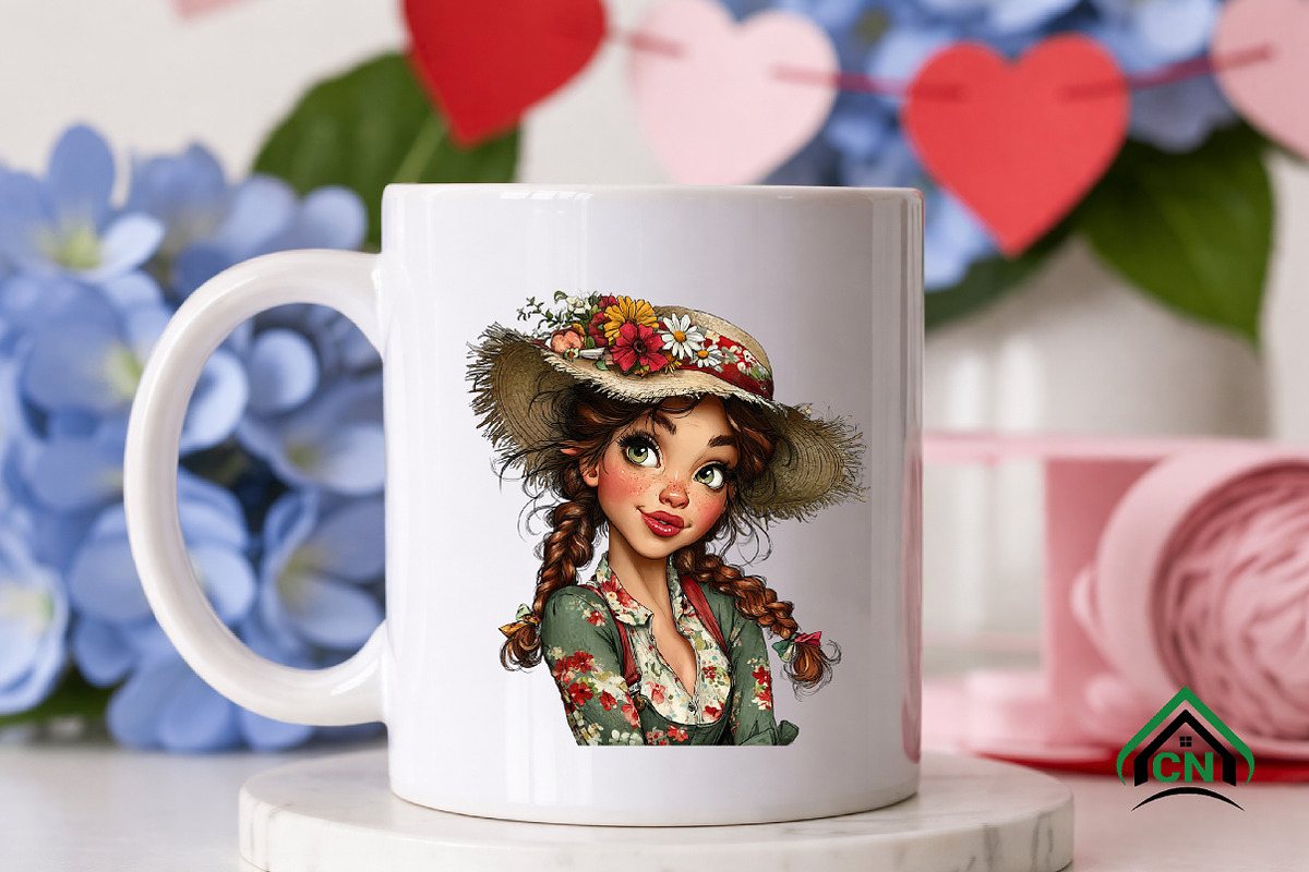 Whimsical Spring Western Girl Clipar, an Illustration by Craft Nest (Photo 7 of 12)