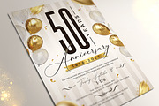 Gold Anniversary Invitation, a Flyer Template by Aarley Kaiven (Thumbnail 2 of 2)