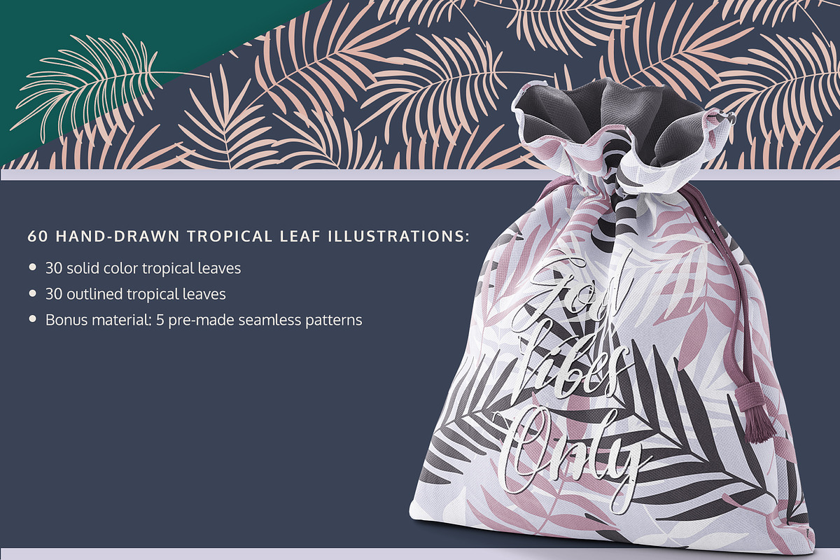 Tropical Leaves & Patterns, an Illustration by amber&ink (Photo 5 of 9)