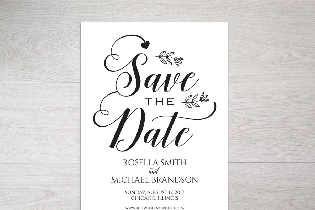 Save the Date Template SHR206, an Invitation Template by Shafura_Wedding (Photo 3 of 5)