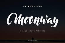 Moonway - A Hand Brush Typeface