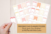 Printable Flag Planner Stickers, an Illustration by Phat Happy Life (Thumbnail 1 of 3)