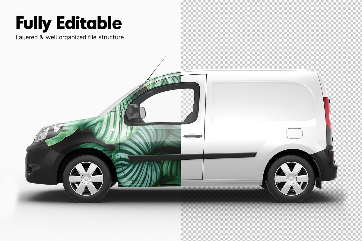 Delivery Car Mockup 8, an Advertising Mockup by Mockupix (Photo 3 of 12)