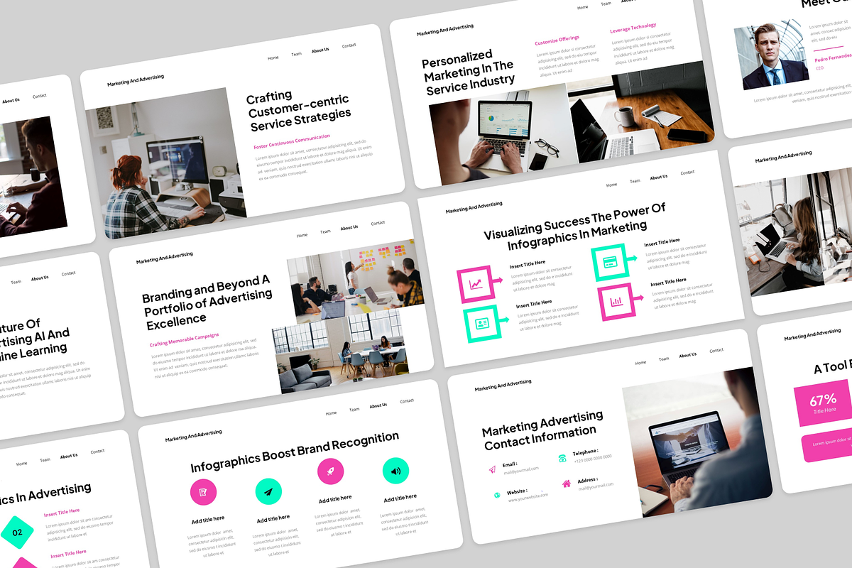 Marketing & Advertising PowerPoint, a Presentation Template by Annora Studio (Photo 4 of 5)