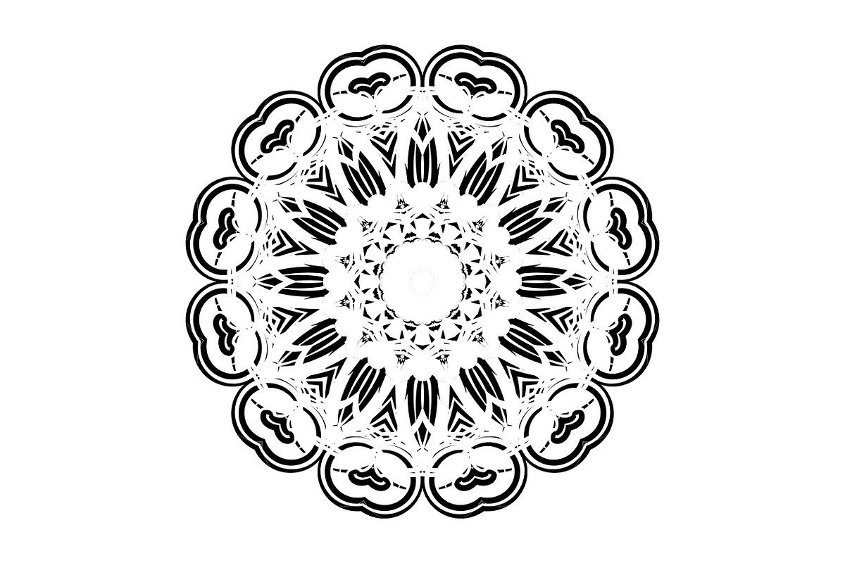 Black and White Mandala Patterns Set, a Decorative Illustration by NJ Himel (Photo 25 of 101)