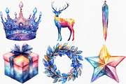 Christmas Polar Lights Clipart, an Illustration by Canvas Craft (Thumbnail 3 of 7)