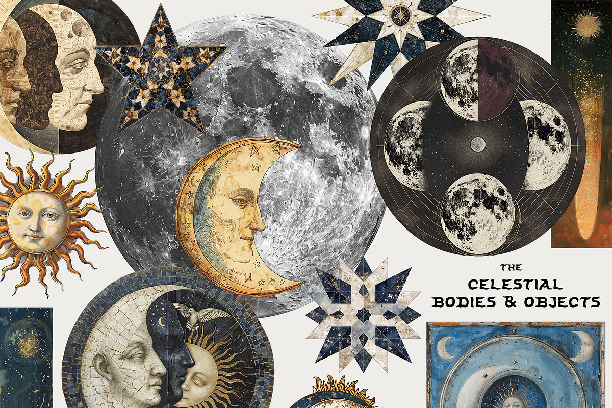 CELESTIAL Vintage Surreal Collage, an Object Graphic by Lana Elanor (Photo 4 of 9)