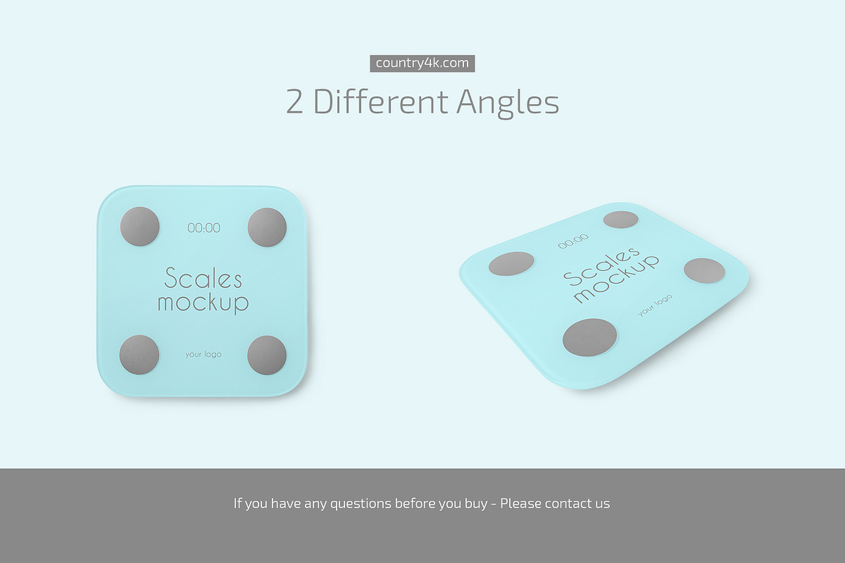 Bathroom Scales Mockup Set, a Household Mockup by Country4k (Photo 4 of 4)
