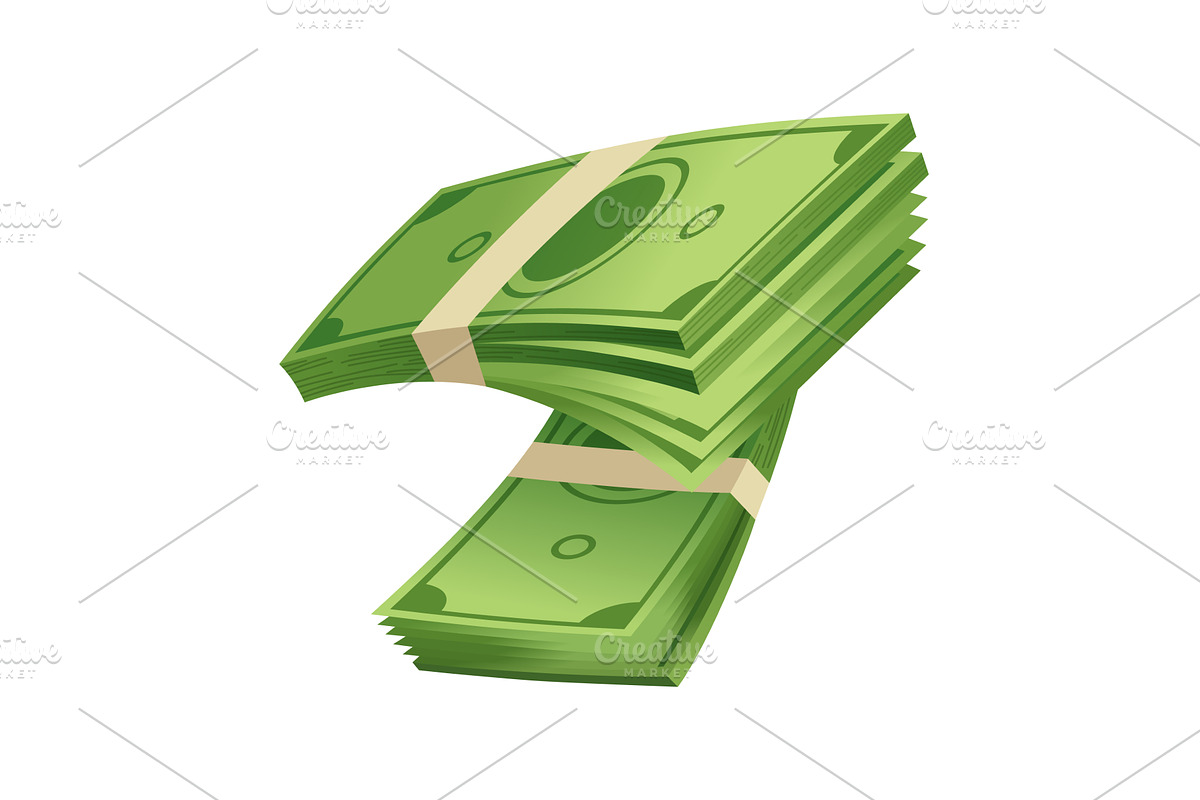 Cartoon money. Paper cash, a Finance Illustration by Things for designers