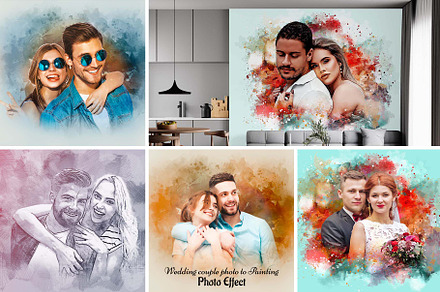 Wedding Couple Painting Effect, an Action Add-On by MRI STUDIO