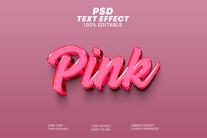 Editable Pink Text Effect Adds Bold