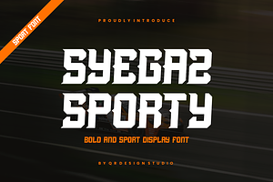 Syegaz Sporty - Racing & Speed Font