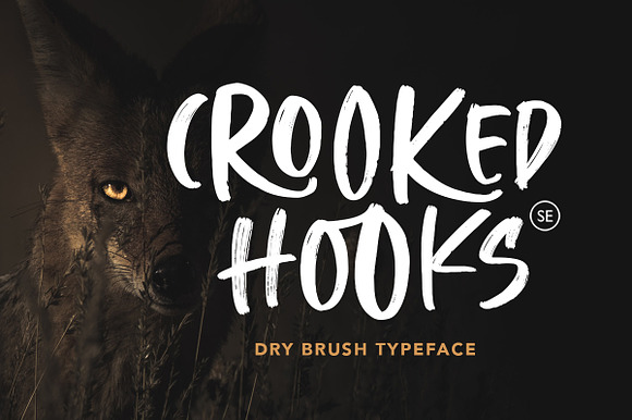 Crooked Hooks - Dry Brush Font preview 8