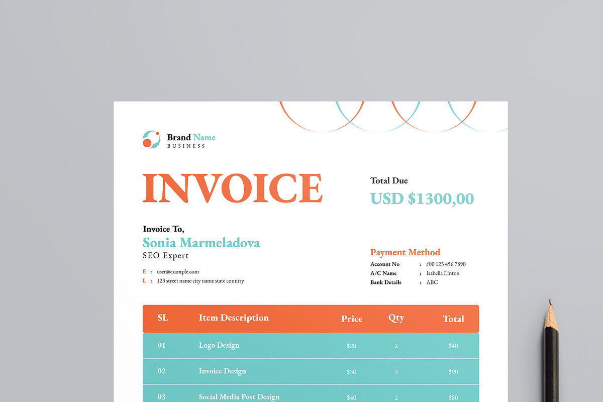 Invoice Template Layout