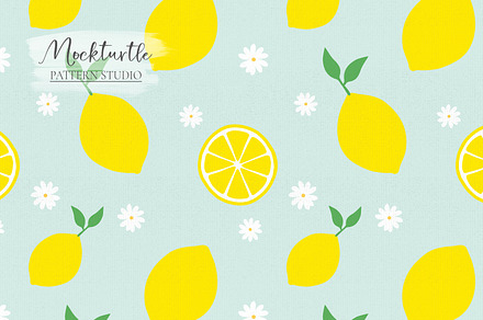 Lemon Seamless Pattern | Fruit