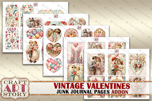 Valentines Junk Journal Kit ADDON