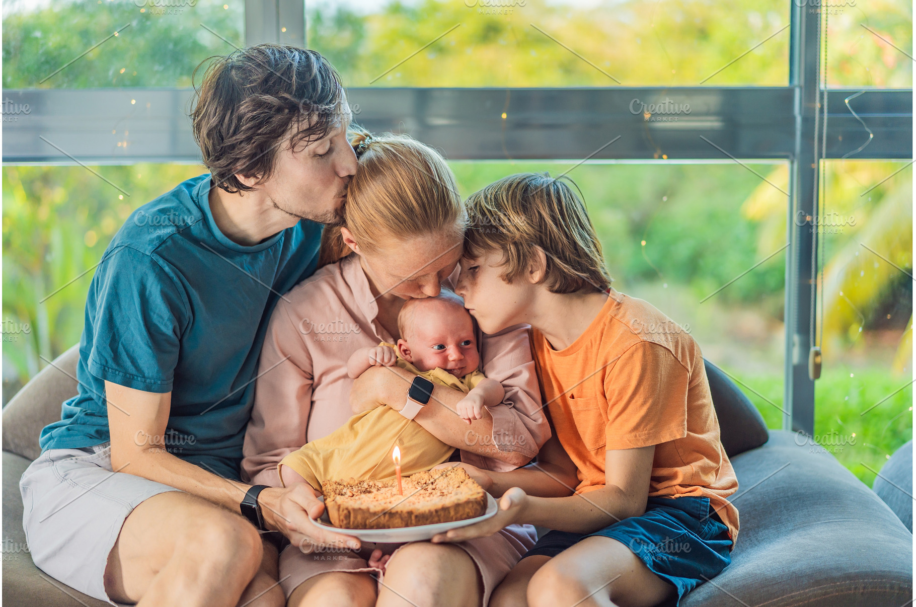Happy family celebrating their, a Person Photo by Elizaveta Galitskaya