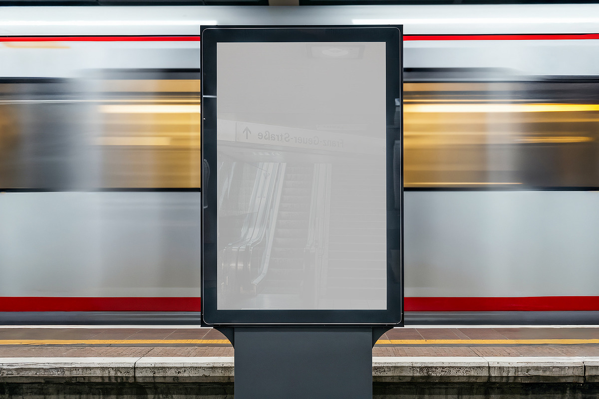 Subway Poster Mockup, an Advertising Mockup by mockupbuys (Photo 4 of 4)