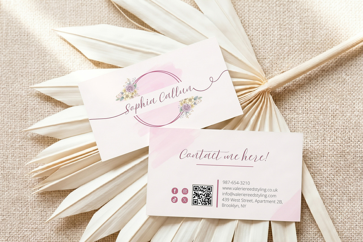 Floral Business Card Canva Template, a Business Card Template by Arslan (Photo 4 of 6)