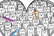 Heart Mandalas Coloring Pages, a Decorative Illustration by Gulnara Sabirova (Thumbnail 18 of 18)