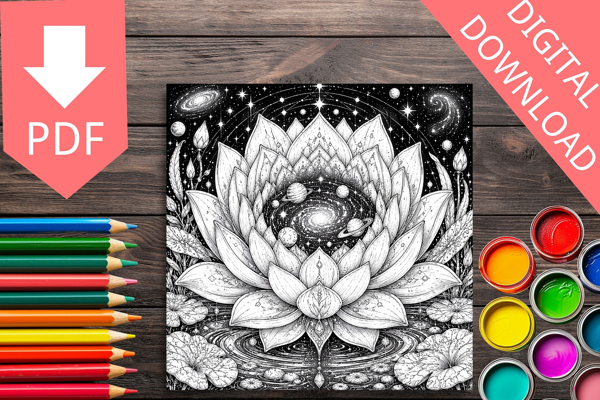 Alien Botanical Garden Coloring Page, a Brochure Template by LA Design (Photo 5 of 10)