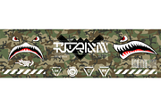 Military print. Flying Tiger Shark, an Illustration by SergeyBitos (Thumbnail 3 of 3)