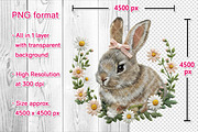 Embroidery Easter Cute Bunny PNG, an Object Graphic by V Design Creator (Thumbnail 2 of 7)