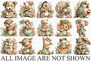 Summer Animals Watermelon Clipart, a Seasonal Illustration by Canvas Craft (Thumbnail 4 of 7)