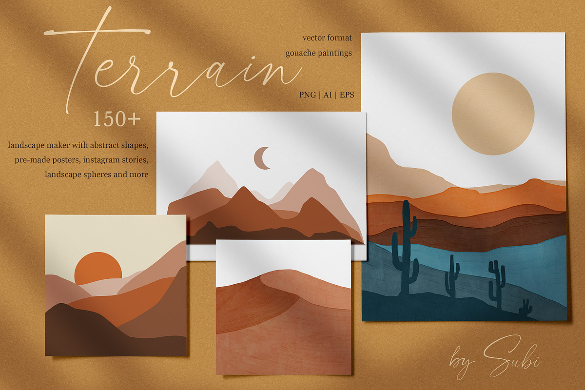 Terrain Abstract Landscape, an Illustration by Backyard Rose (Photo 1 of 16)