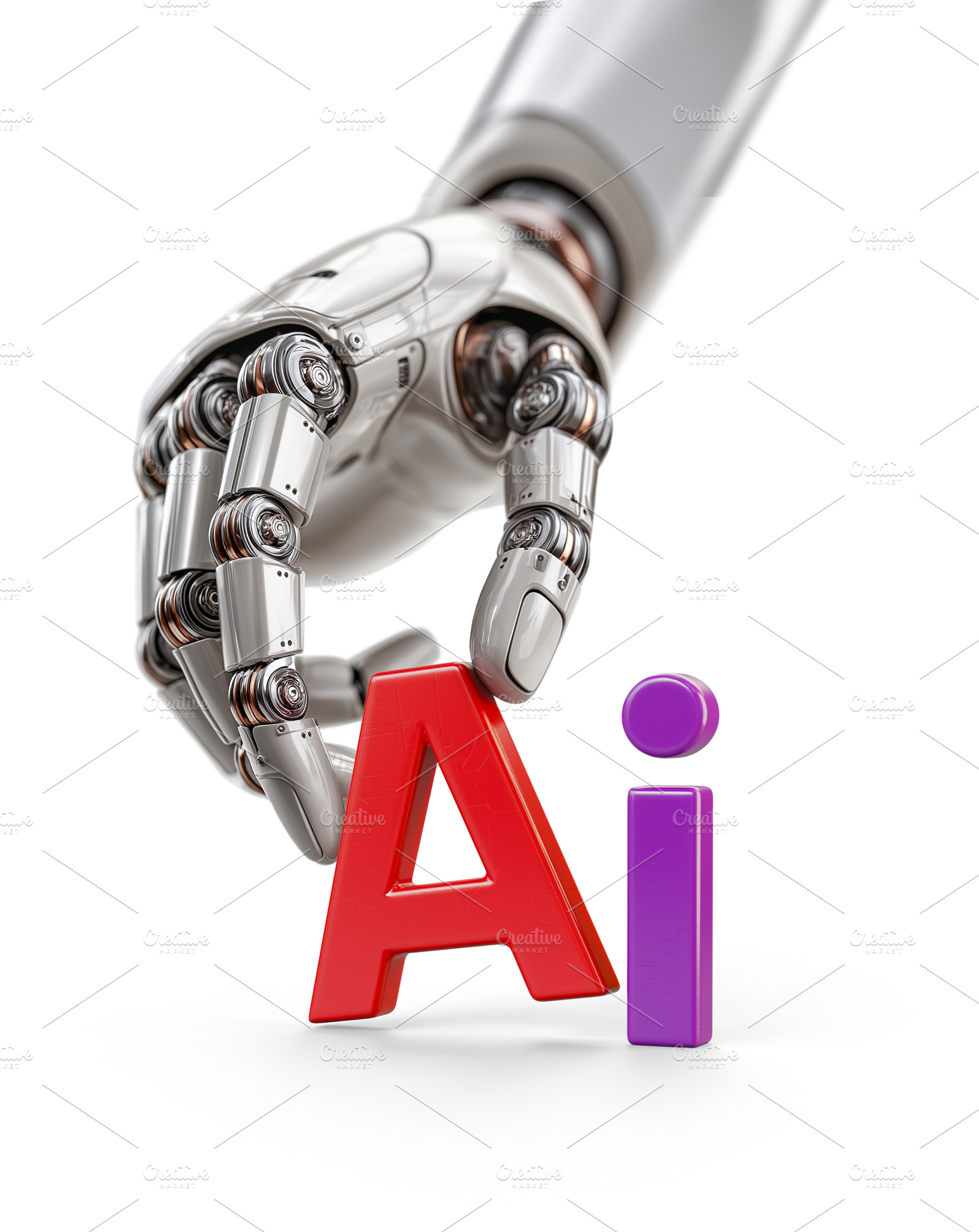 Robotic Hand with Plastic Letters, a School & Education Photo by Andy Dean Photography