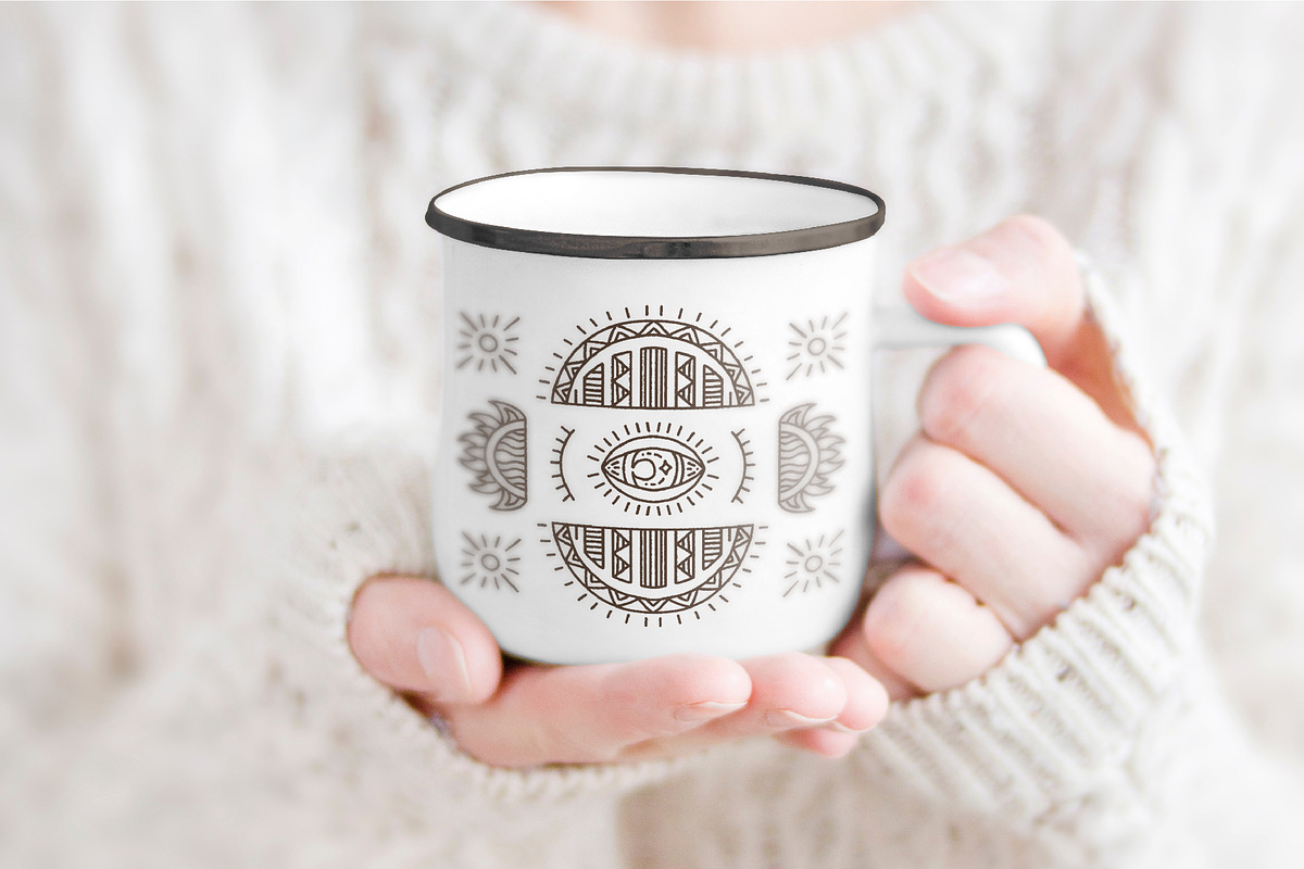 Tribe of the Sun. Boho collection, a Texture Illustration by katieromanoff_art (Photo 7 of 14)