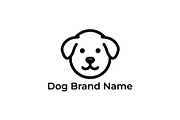 Dog face simple graphic vector logo, a Branding & Logo Template by Vectorium Studio (Thumbnail 1 of 2)