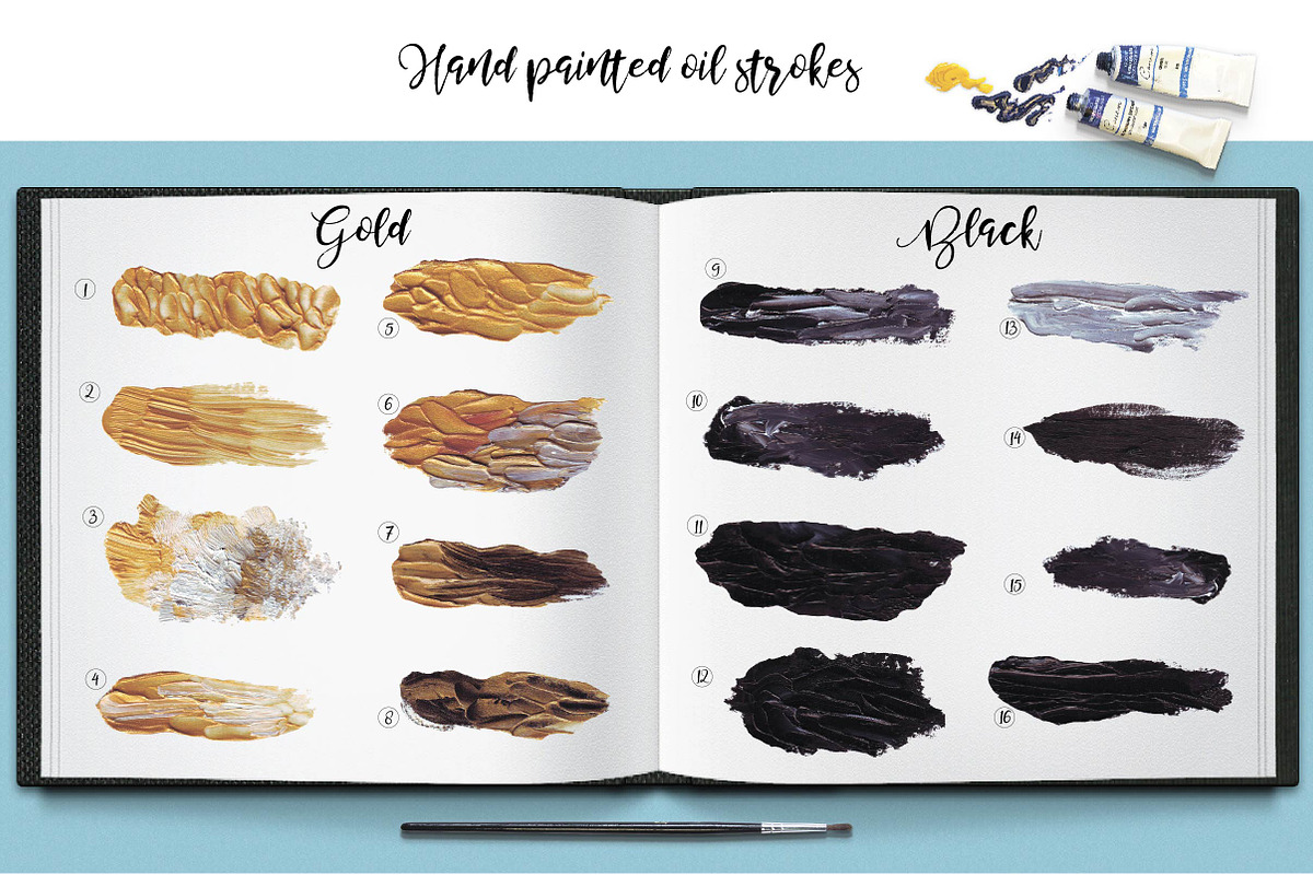50 oil brush strokes textures, a Texture Graphic by digital_essence (Photo 2 of 9)