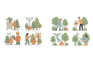 Fire prevention efforts in an, an Illustration by ZinetroN