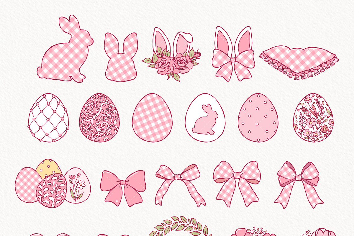 Coquette Easter Clipart | Hand Drawn, an Animal Illustration by TitaLivingArt (Photo 4 of 12)