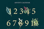 Merry Christmas watercolor set, a Poster Template by Anna's Lettering (Thumbnail 17 of 18)