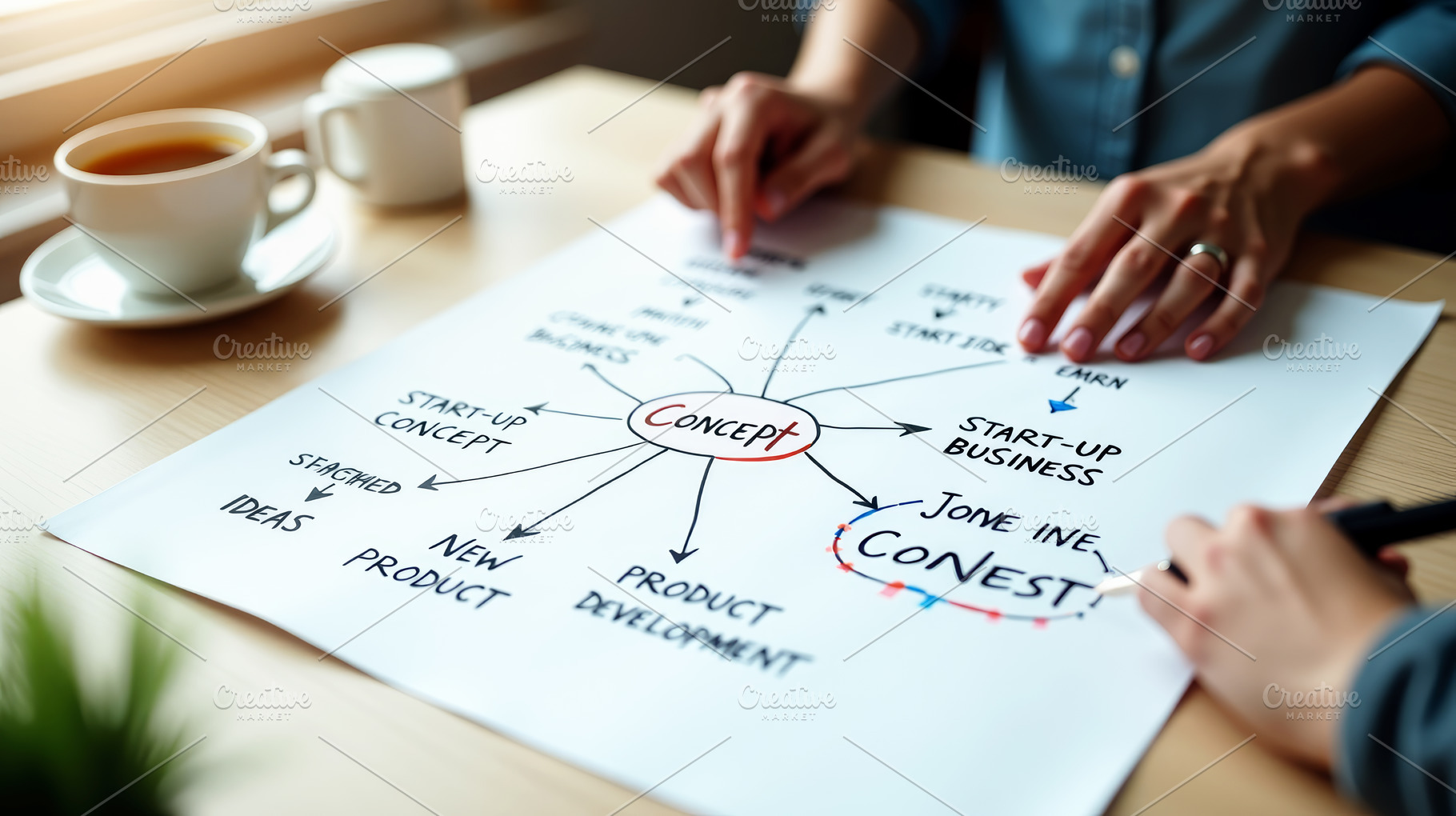 Concept map of ideas for emerging bu, a Business Photo by Perpis